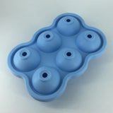 Maxbell Round Ice Cube Ball Tray Silicone Sphere Mold Whiskey Cocktails Blue