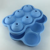 Maxbell Round Ice Cube Ball Tray Silicone Sphere Mold Whiskey Cocktails Blue