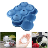 Maxbell Round Ice Cube Ball Tray Silicone Sphere Mold Whiskey Cocktails Blue