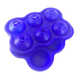 Maxbell Round Ice Cube Ball Tray Silicone Sphere Mold Whiskey Cocktails Dark Blue
