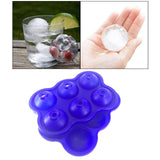 Maxbell Round Ice Cube Ball Tray Silicone Sphere Mold Whiskey Cocktails Dark Blue