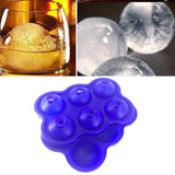 Maxbell Round Ice Cube Ball Tray Silicone Sphere Mold Whiskey Cocktails Dark Blue
