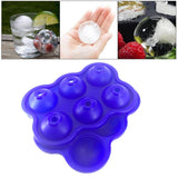 Maxbell Round Ice Cube Ball Tray Silicone Sphere Mold Whiskey Cocktails Dark Blue