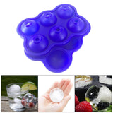 Maxbell Round Ice Cube Ball Tray Silicone Sphere Mold Whiskey Cocktails Dark Blue