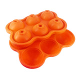 Maxbell Round Ice Cube Ball Tray Silicone Sphere Mold Whiskey Cocktails Orange