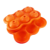 Maxbell Round Ice Cube Ball Tray Silicone Sphere Mold Whiskey Cocktails Orange