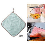 Maxbell  2PCS Super Absorbent Microfiber Kitchen Cloth Dish Cleaning Towel Blue