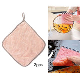 Maxbell  2PCS Super Absorbent Microfiber Kitchen Cloth Dish Cleaning Towel Orange