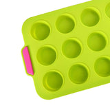 Maxbell  Muffin Pan Cupcake Pan Silicone Baking Mold Non-Stick for Kitchen Green