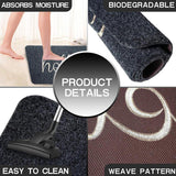 Maxbell Door Mat Mats Doormats Front Entrance Door Mats Indoor & Outdoor Gray 60x90cm