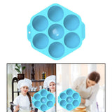 Maxbell  7 Holes Semi Sphere Chocolate Baking Mold for Making Hot Chocolate Bombs Blue