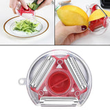 Maxbell Trio Peeler Slicer Julienne Cutter Multifunction Vegetable Grater Tool