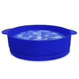 Maxbell  Microwave Popcorn Maker Pop Corn Collapsible Silicone Bowl Container Blue