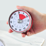 Maxbell 3 Inch Round Kitchen Mechanical Timer Countdown Count Up Alarm Cooking Red