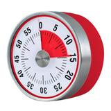 Maxbell 3 Inch Round Kitchen Mechanical Timer Countdown Count Up Alarm Cooking Red