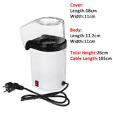 Maxbell Hot Air Popcorn Machine Fast Popcorn Popper for Home Family Kitchen Gadgets