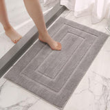 Non Slip Bathroom Rug Shaggy Super Soft Bath Shower Mat Grey 40x60cm