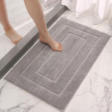 Non Slip Bathroom Rug Shaggy Super Soft Bath Shower Mat Grey 50x80cm