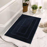 Non Slip Bathroom Rug Shaggy Super Soft Bath Shower Mat Dark Blue 40x60cm