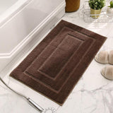 Non Slip Bathroom Rug Shaggy Super Soft Bath Shower Mat Coffe 40x60cm