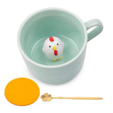 Maxbell Ceramic Cup Cute Animals Inside Mug Coffee Tea Milk 3D Cartoon Mugs Chick
