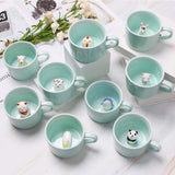 Maxbell Ceramic Cup Cute Animals Inside Mug Coffee Tea Milk 3D Cartoon Mugs Chick