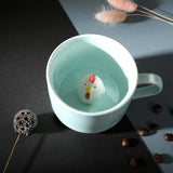 Maxbell Ceramic Cup Cute Animals Inside Mug Coffee Tea Milk 3D Cartoon Mugs Chick