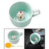 Maxbell Ceramic Cup Cute Animals Inside Mug Coffee Tea Milk 3D Cartoon Mugs Chick