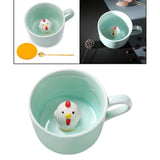 Maxbell Ceramic Cup Cute Animals Inside Mug Coffee Tea Milk 3D Cartoon Mugs Chick