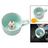 Maxbell Ceramic Cup Cute Animals Inside Mug Coffee Tea Milk 3D Cartoon Mugs Chick