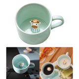 Maxbell Ceramic Cup Cute Animals Inside Mug Coffee Tea Milk 3D Cartoon Mugs Calf