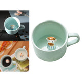 Maxbell Ceramic Cup Cute Animals Inside Mug Coffee Tea Milk 3D Cartoon Mugs Calf
