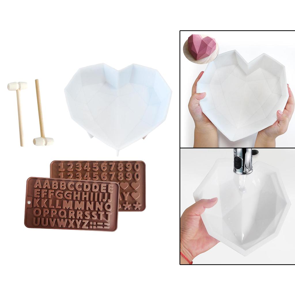 Maxbell  Love Shape Silicone Cake Mold Chocolate Ice Cream Mould Baking Tray Home DIY kits 3