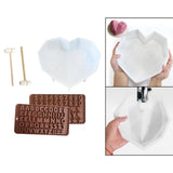 Maxbell  Love Shape Silicone Cake Mold Chocolate Ice Cream Mould Baking Tray Home DIY kits 3