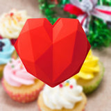 Maxbell  Love Shape Silicone Cake Mold Chocolate Ice Cream Mould Baking Tray Home DIY red