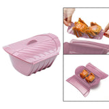 Maxbell Microwave Steamer Silicone Steamer With Lid Popcorn Bowl Oven Roaster Steam 19x15x9cm