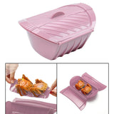 Maxbell Microwave Steamer Silicone Steamer With Lid Popcorn Bowl Oven Roaster Steam 19x15x9cm