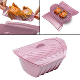 Maxbell Microwave Steamer Silicone Steamer With Lid Popcorn Bowl Oven Roaster Steam 19x15x9cm