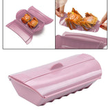 Maxbell Microwave Steamer Silicone Steamer With Lid Popcorn Bowl Oven Roaster Steam 24.5x14x7cm
