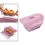 Maxbell Microwave Steamer Silicone Steamer With Lid Popcorn Bowl Oven Roaster Steam 24.5x19x11cm