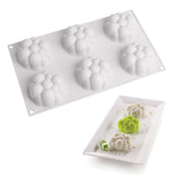 Maxbell  6 Holes Silicone Mold Mousse Baking Mould For DIY Cake Dessert Chocolate