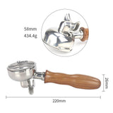 Maxbell 58mm Portafilter with Spout for Expobar E61 Coffee Machine, Stainless Steel Dual Spouts B