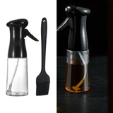 Maxbell  Refillable Oil Sprayer Portable Oil Dispenser for Baking BBQ Silicone Clip black 2 in 1