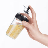 Maxbell  1pc Easy Grips Small Salad Dressing Shaker Sauces Mixer Easy Pour 240ml black