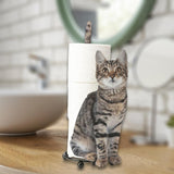 Maxbell Bathroom Paper Towel Paper Holder Toilet Roll Holder Cat Towel Holder Gray