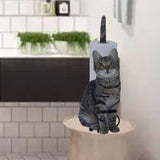 Maxbell Bathroom Paper Towel Paper Holder Toilet Roll Holder Cat Towel Holder Gray