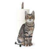 Maxbell Bathroom Paper Towel Paper Holder Toilet Roll Holder Cat Towel Holder Gray