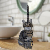 Maxbell Bathroom Paper Towel Paper Holder Toilet Roll Holder Cat Towel Holder Gray