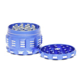 Maxbell 4 Layers Herb Grinder Metal Aluminum Alloy Cigarette Tobacco Crusher Blue
