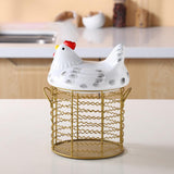 Vintage Wire Basket with Handles Eggs Farm Style Storage Basket for Kitchen Style 5